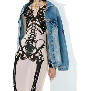 Iron Fist Sheer Nude Skeleton Dress